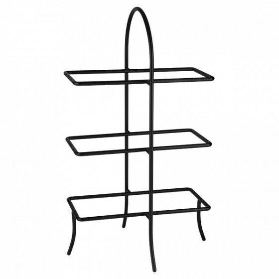 Anthea Black 3 Tier Rectangular Stand