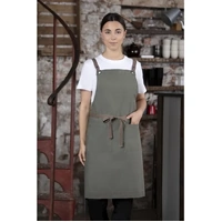 Southside Cotton Bib Apron Khaki