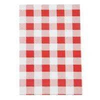 Grease Proof Paper Red Gingham 1/2 size 190x150mm (400 Pack)