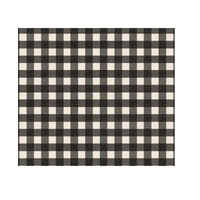 Grease Proof Paper Black Gingham 1/2 size 190x150mm (400 Pack)