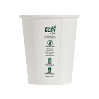 Pinnacle 8oz UNI Single Wall Aqueous Truly Eco Cup - White 1000ctn