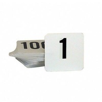 Small Table Numbers 1-100 Black On White (50x50mm)