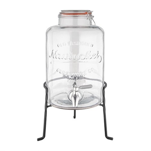 Glass Retro Water Dispenser with Base 8.5Ltr