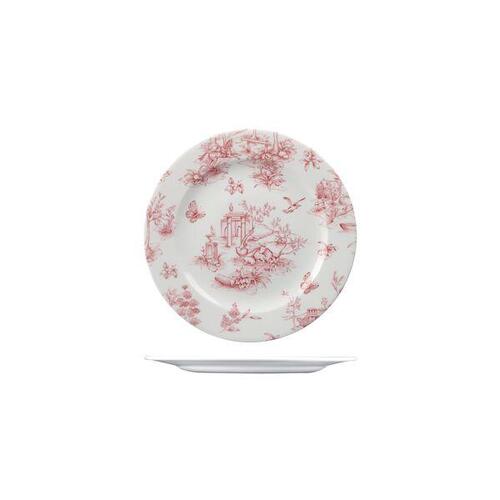 Churchill Willow Cranberry Rim Plate 215mm