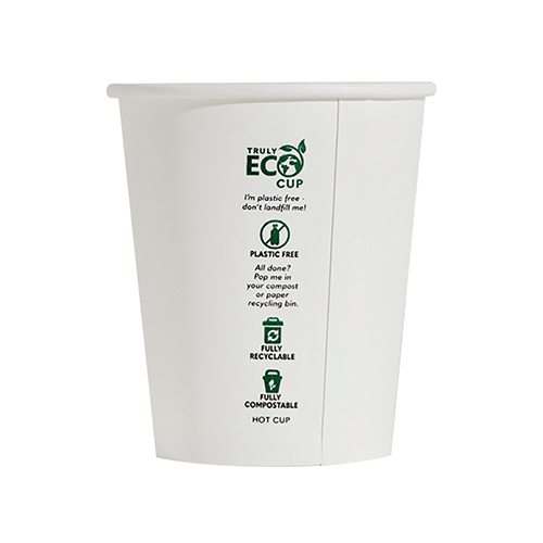 Pinnacle 8oz UNI Single Wall Aqueous Truly Eco Cup - White 1000ctn