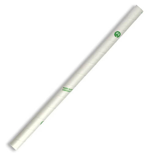 Jumbo White Paper Straw 250pk