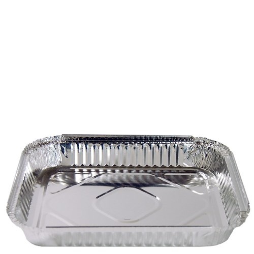 Foil Container Rectangular Large Catering Silver 2.5Kg 2200ml Single Unit