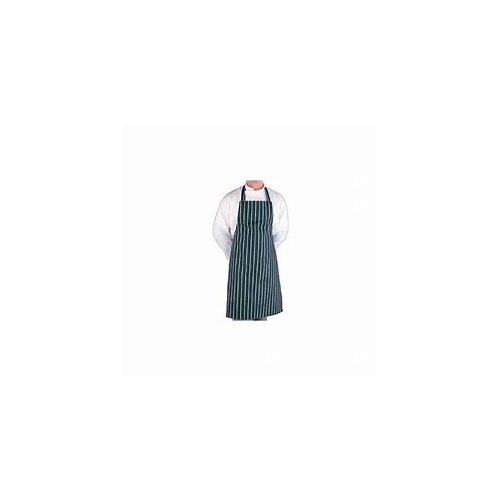 Bib Apron Blue/White Butchers Stripe With Pocket